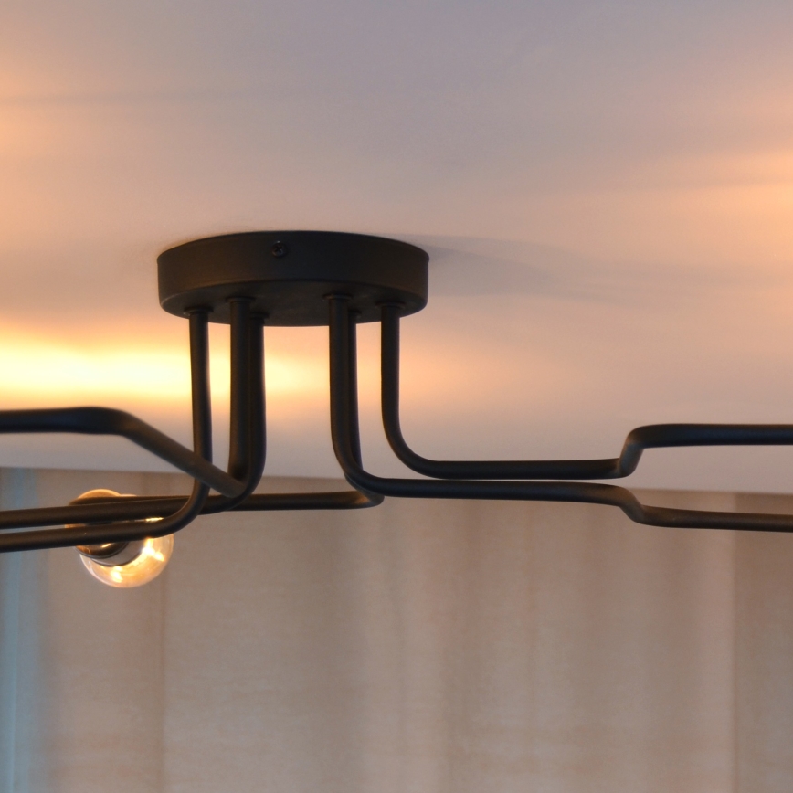LED fäst ljuskrona TUBE 6xE27/15W/230V