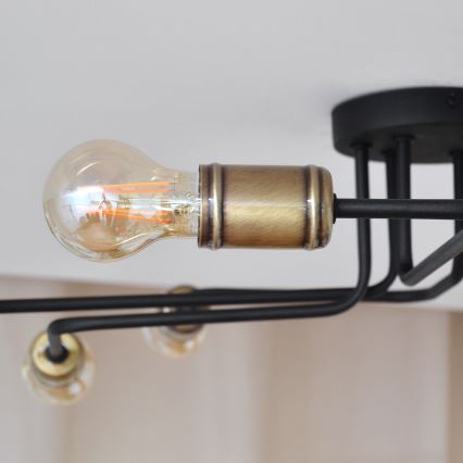 LED fäst ljuskrona TUBE 6xE27/15W/230V