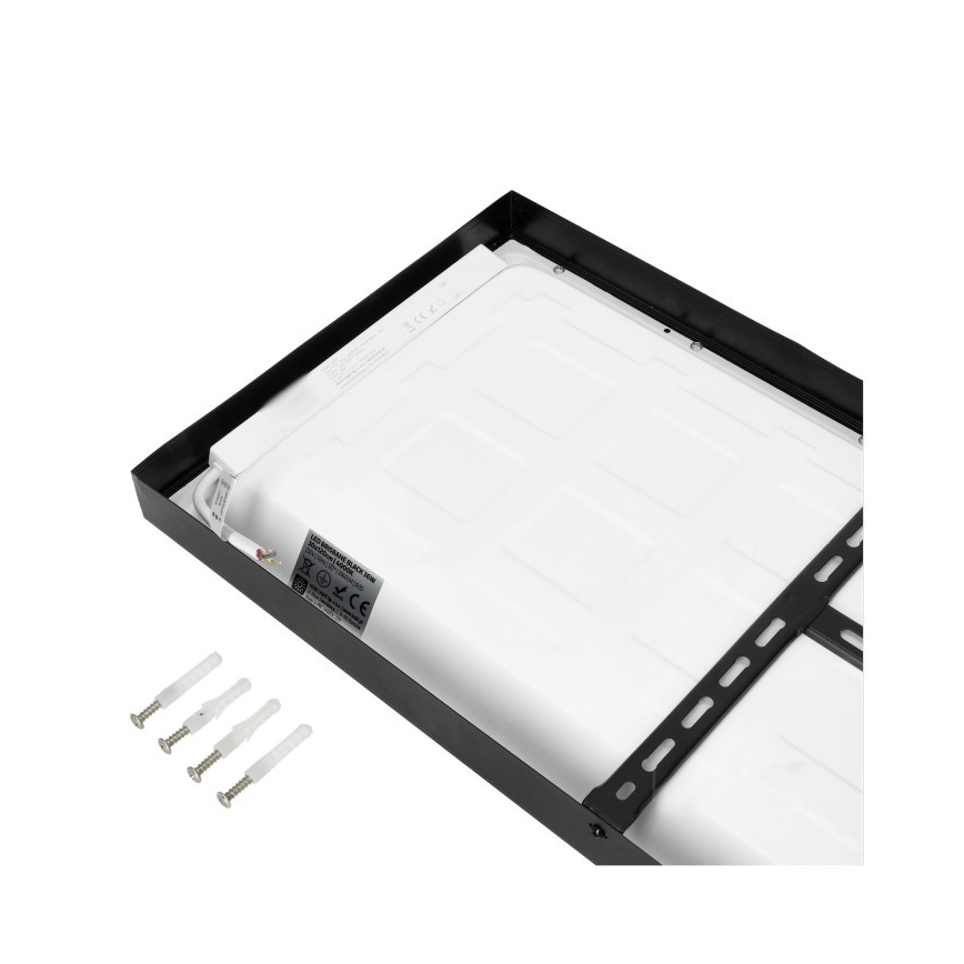 LED fäst panel BRISBANE LED/36W/230V 4000K 29,5x119 cm svart