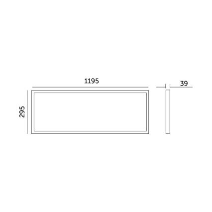 LED fäst panel BRISBANE LED/36W/230V 4000K 29,5x119 cm vit