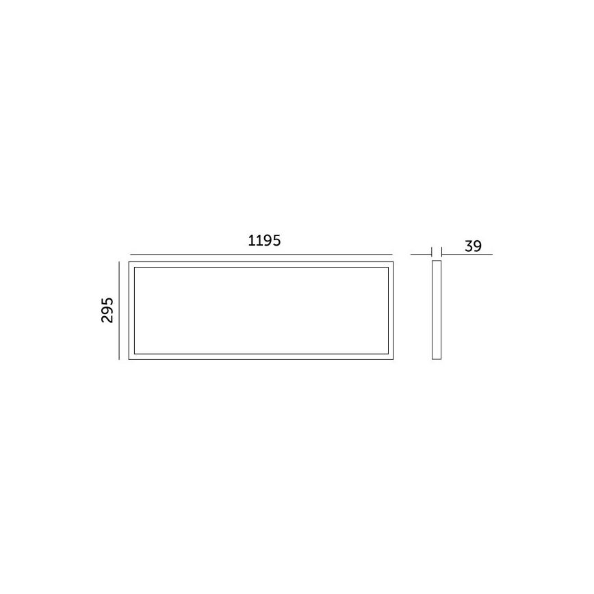 LED fäst panel BRISBANE LED/36W/230V 4000K 29,5x119 cm vit
