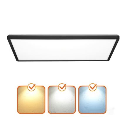 LED fäst panel NIVERA LED/32W/230V IP54 3000/4000/6000K 29,5x59,5 cm svart