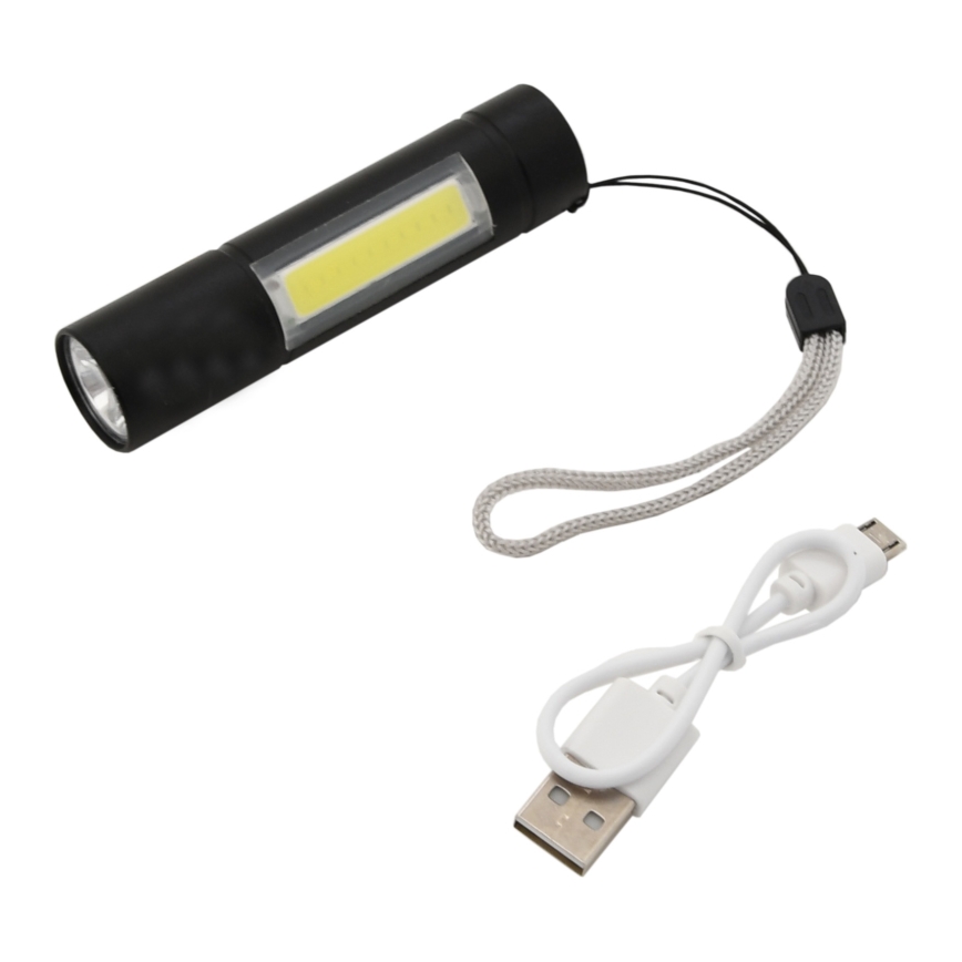 LED Ficklampa LED/400mAh svart
