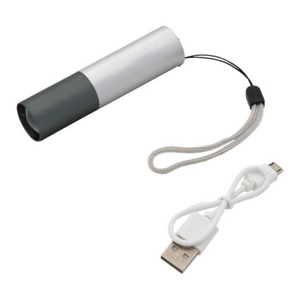 LED Ficklampa LED/400mAh vit/grå