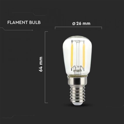 LED-filamentlampa ST26 E14/2W/230V 3000K