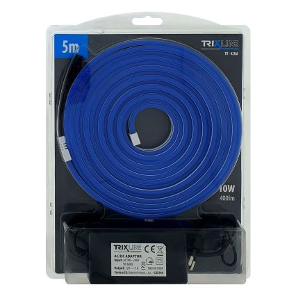 LED Flexibel list NEON LED/10W/230V 5 m IP65 blå