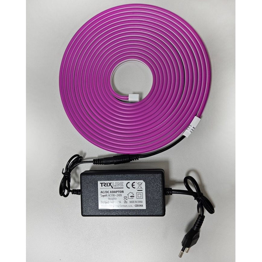LED Flexibel list NEON LED/10W/230V 5 m IP65 lila