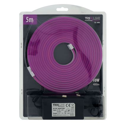 LED Flexibel list NEON LED/10W/230V 5 m IP65 lila