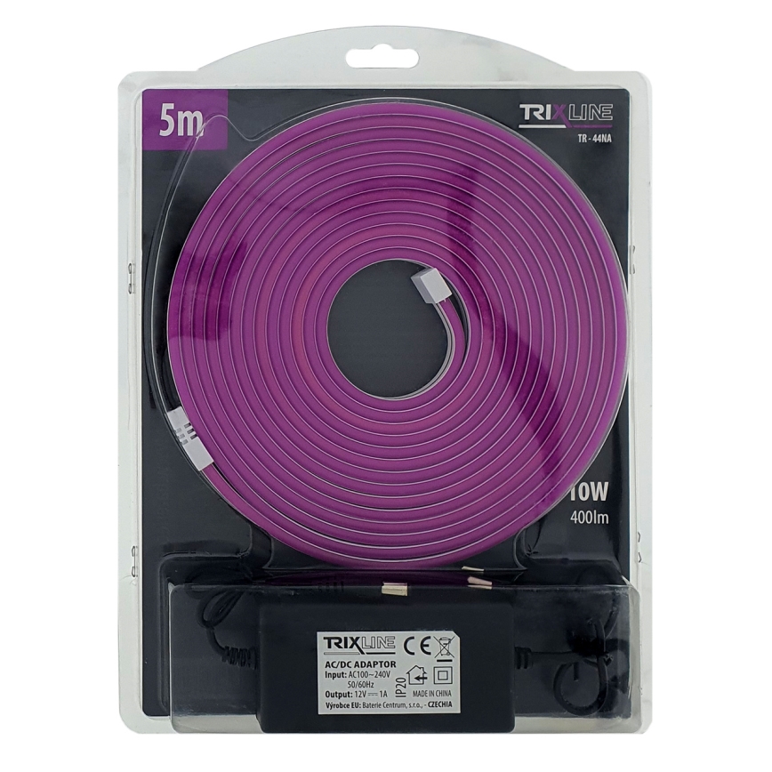 LED Flexibel list NEON LED/10W/230V 5 m IP65 lila