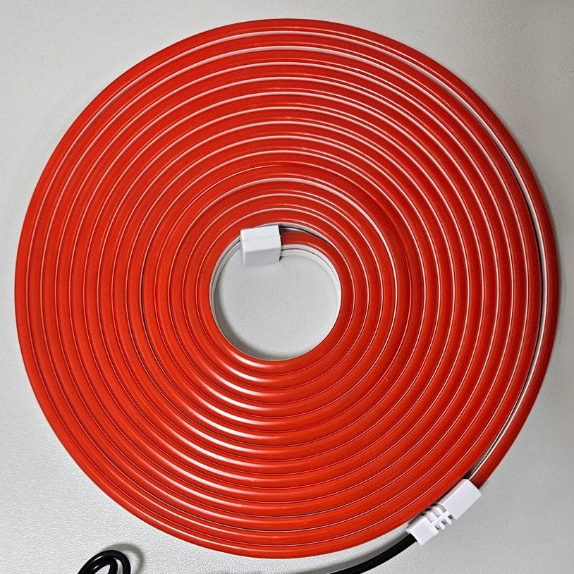 LED Flexibel list NEON LED/10W/230V 5 m IP65 röd