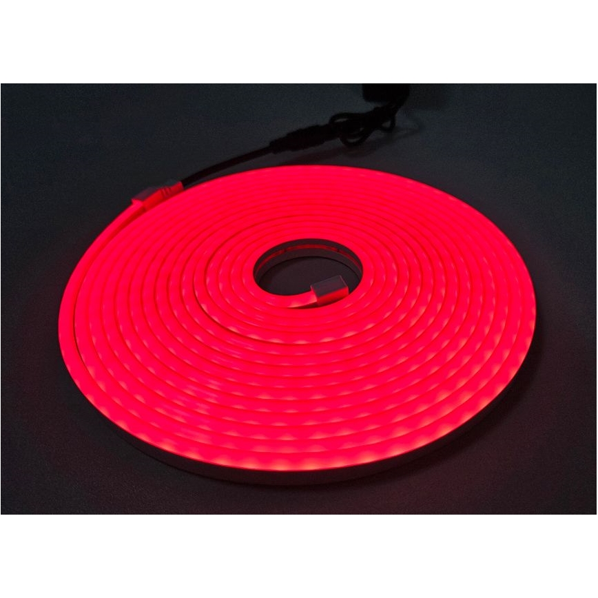 LED Flexibel list NEON LED/10W/230V 5 m IP65 röd