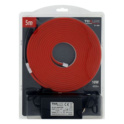 LED Flexibel list NEON LED/10W/230V 5 m IP65 röd