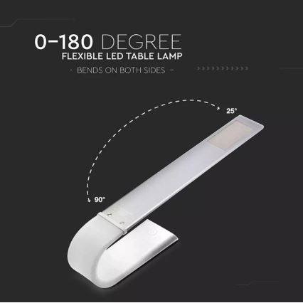 LED Flexibel ljusreglerad bordslampa LED/6,5W/5V 2000 mAh 3000K/4500K/6000K
