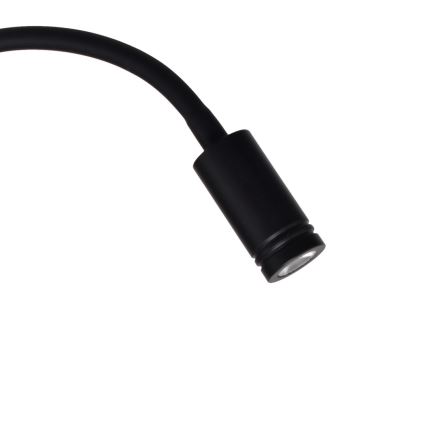 LED Flexibel wall liten lampa BASE 1xLED/8W+1xLED/2W/230V svart/silver