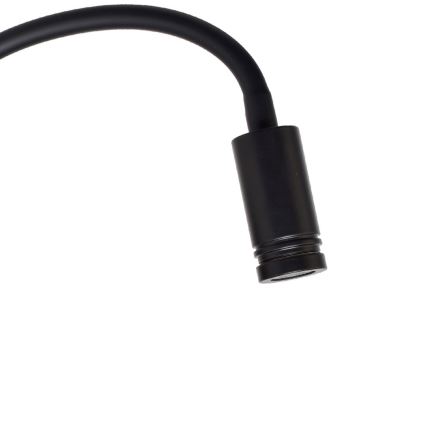 LED Flexibel wall liten lampa BASE 1xLED/8W+1xLED/2W/230V svart/silver
