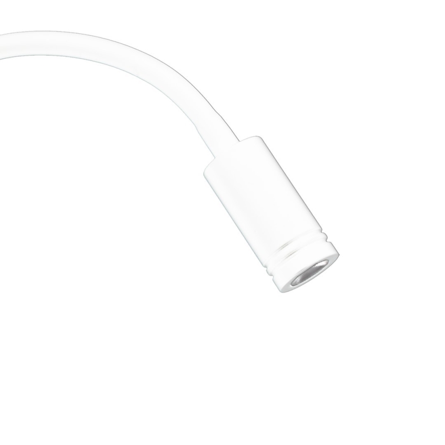 LED Flexibel wall liten lampa med USB BASE 1xLED/8W + 1xLED/2W/230V vit