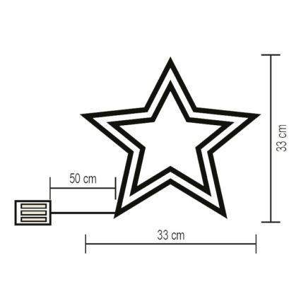LED Fönsterdekoration  LED/3xAA flerfärgade