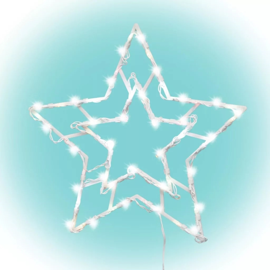 LED Fönsterjuldekoration för utomhusbruk 35xLED/230V IP44 varm vit/stjärna