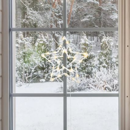 LED Fönsterjuldekoration för utomhusbruk 35xLED/230V IP44 varm vit/stjärna