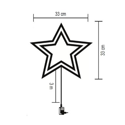 LED Fönsterjuldekoration för utomhusbruk 35xLED/230V IP44 varm vit/stjärna