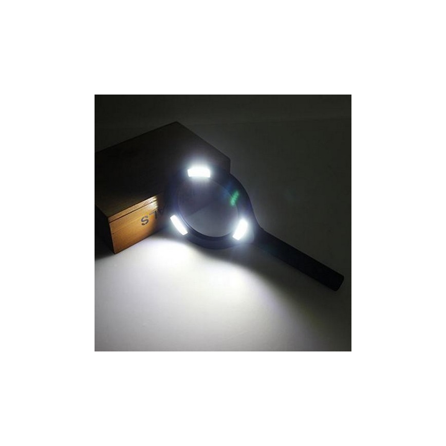 LED Förstoring 5×ZOOM med bakbelysning LED/3W/2xAA IP44