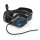 LED Gaming headphones med en microphone svart/blå