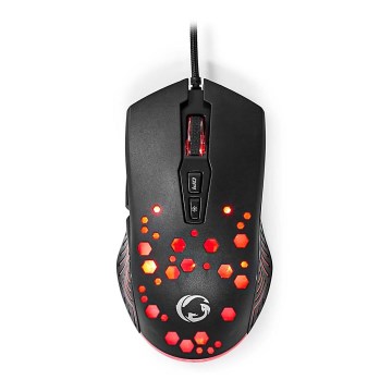 LED Gaming mouse 800/1200/2400/3200/4800/7200 DPI 7 buttons svart