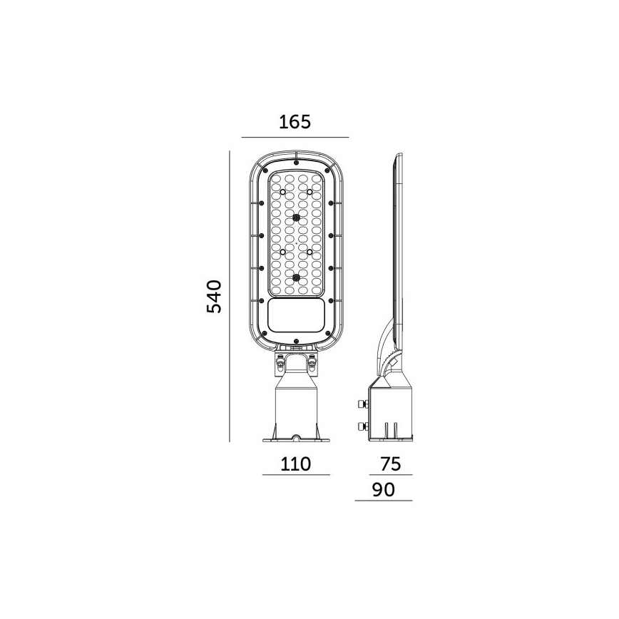 LED gatuarmatur BRELUXO LED/150W/230V 4000K IP65