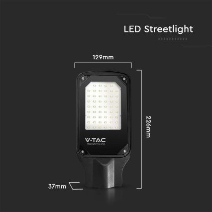 LED gatulampa LED/30W/230V 6500K IP65
