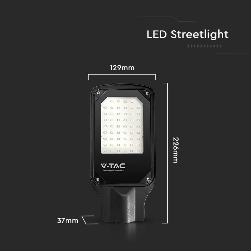 LED gatulampa LED/30W/230V 6500K IP65
