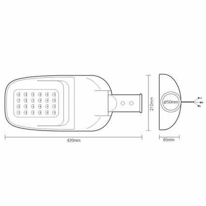 LED gatulampa LED/40W/230V 5000K IP65