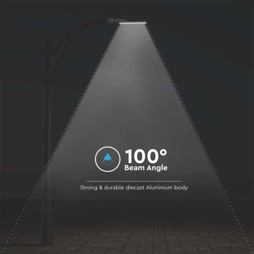 LED gatulampa med en sensor SAMSUNG CHIP LED/50W/230V 4000K IP65