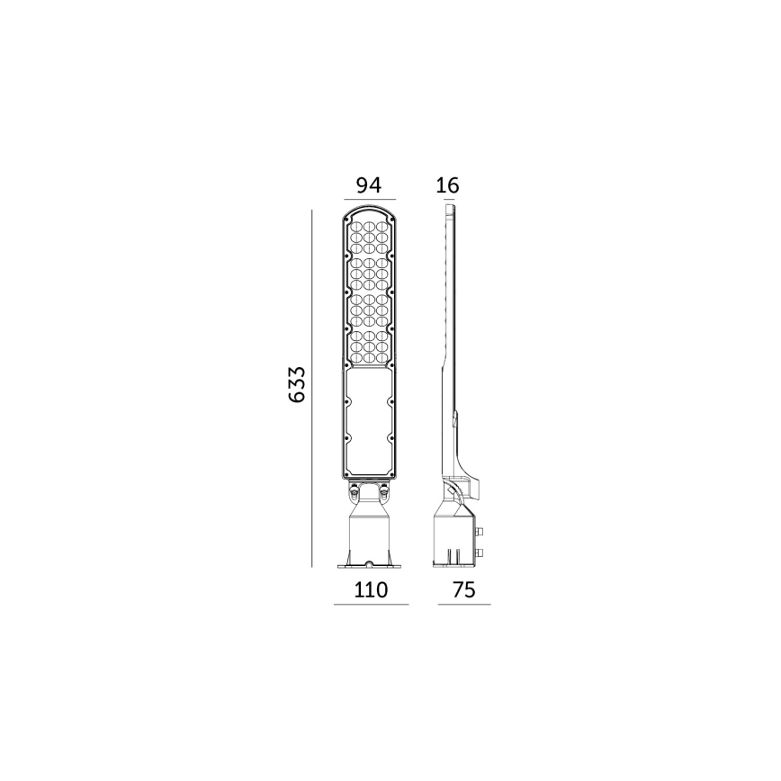LED gatulampa med skymningssensor CYOTO LED/100W/230V IP65 4000K