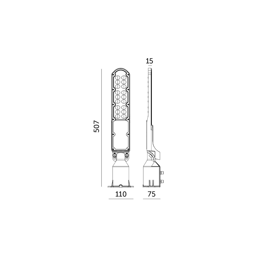 LED gatulampa med skymningssensor CYOTO LED/50W/230V IP65 4000K
