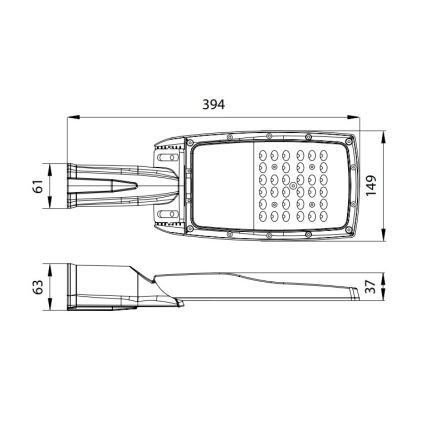 LED gatulampa NOVUM PLUS LED/50W/230V IP65