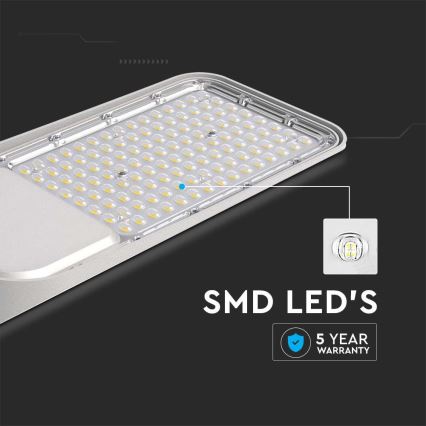 LED gatulampa SAMSUNG CHIP LED/50W/230V 4000K IP65 grå