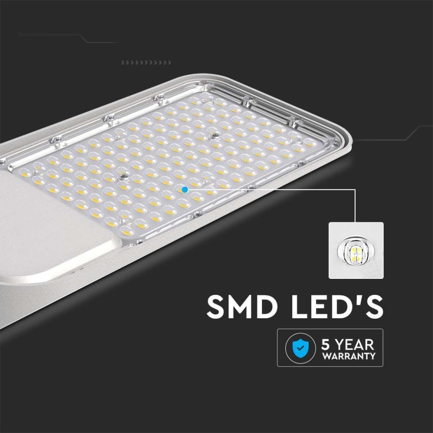 LED gatulampa SAMSUNG CHIP LED/50W/230V 4000K IP65 grå