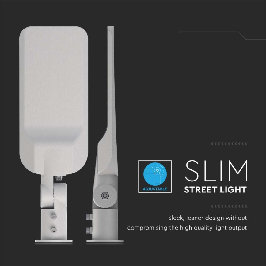 LED gatulampa SAMSUNG CHIP LED/50W/230V 4000K IP65 grå
