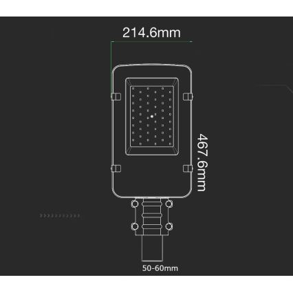 LED gatulampa SAMSUNG CHIP LED/50W/230V 4000K IP65