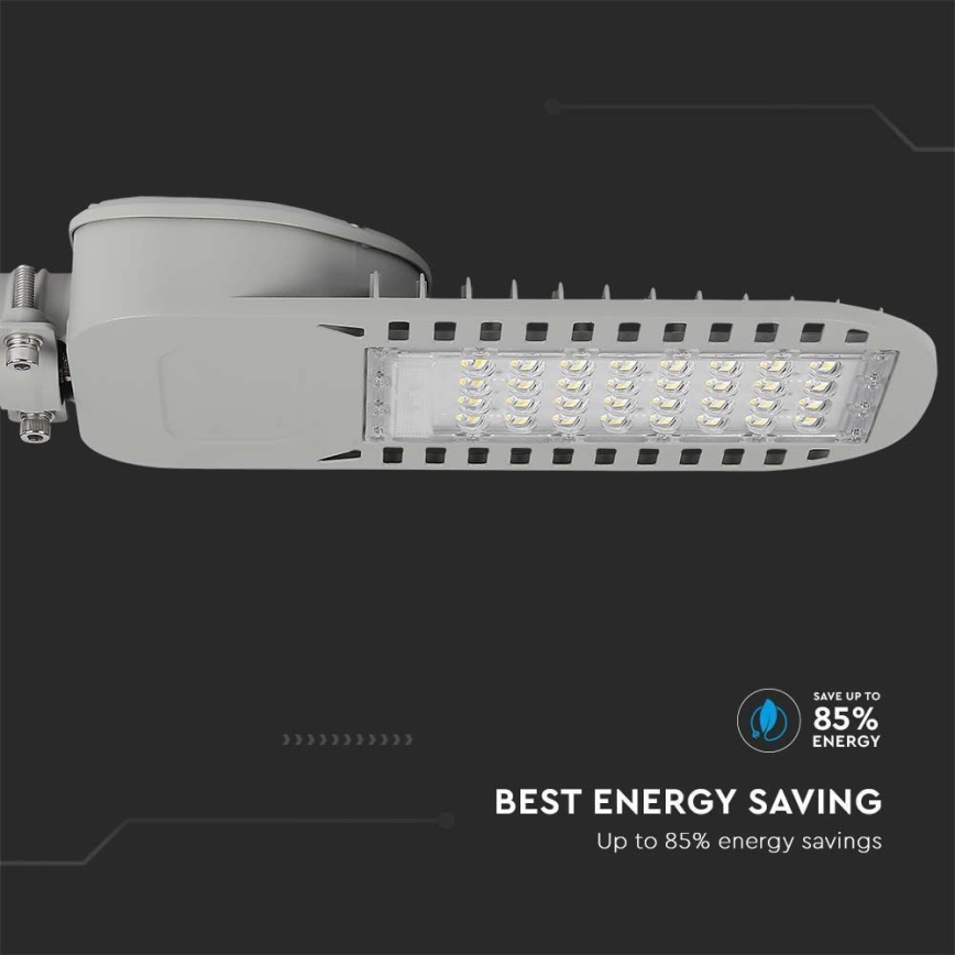 LED gatulampa SAMSUNG CHIP LED/50W/230V 6500K grå