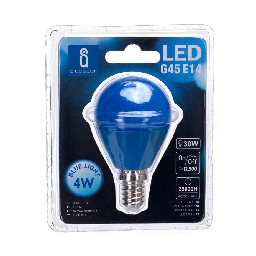 LED Glödampor G45 E14/4W/230V blå- Aigostar