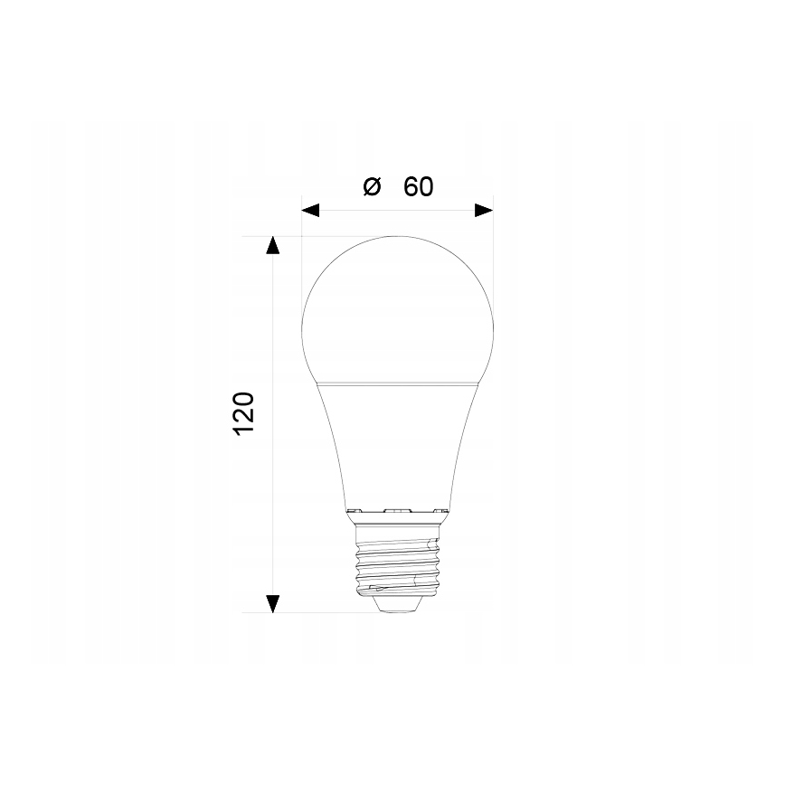 LED glödlampa A60 E27/12W/230V 3000K