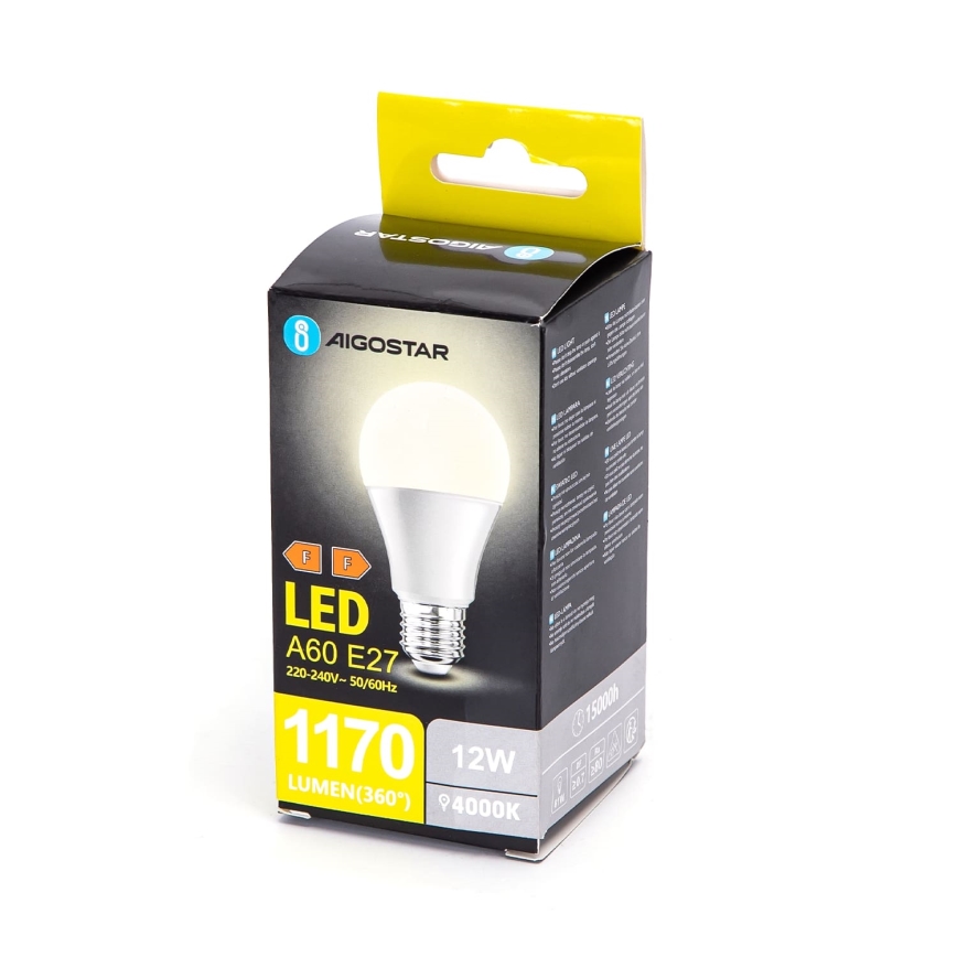 LED glödlampa A60 E27/12W/230V 4000K - Aigostar