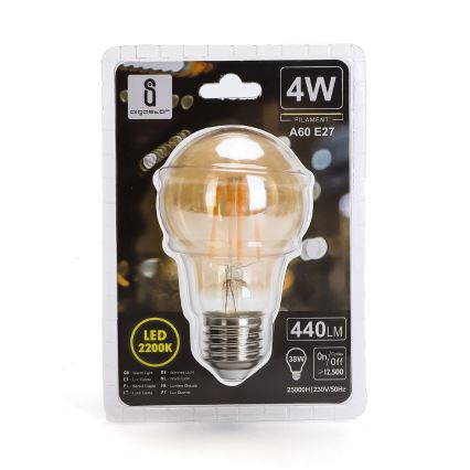 LED glödlampa A60 E27/4W/230V 2200K - Aigostar