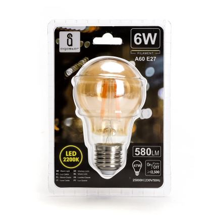 LED glödlampa A60 E27/6W/230V 2200K - Aigostar