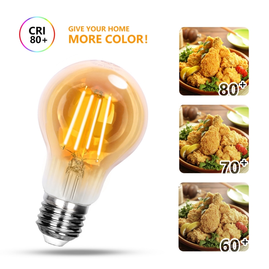 LED Glödlampa A60 E27/8W/230V 2200K - Aigostar