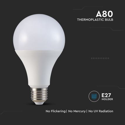 LED glödlampa A80 E27/20W/230V 6500K