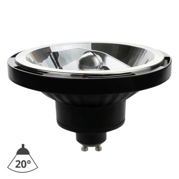 LED glödlampa AR111 GU10/10W/230V 3000K 20° svart