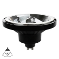 LED glödlampa AR111 GU10/12W/230V 4000K 15° svart