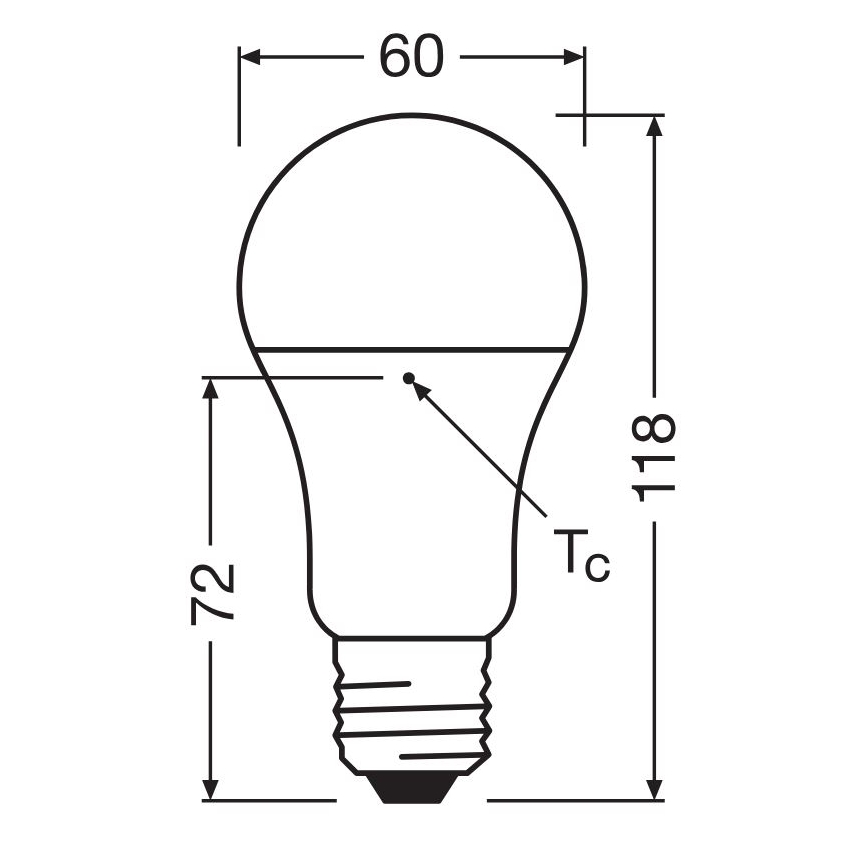 LED Glödlampa av återvunnen plast A100 E27/14W/230V 4000K - Osram